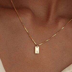 # 118 Letter A Gold Women's Necklace Jewelry 18kgp